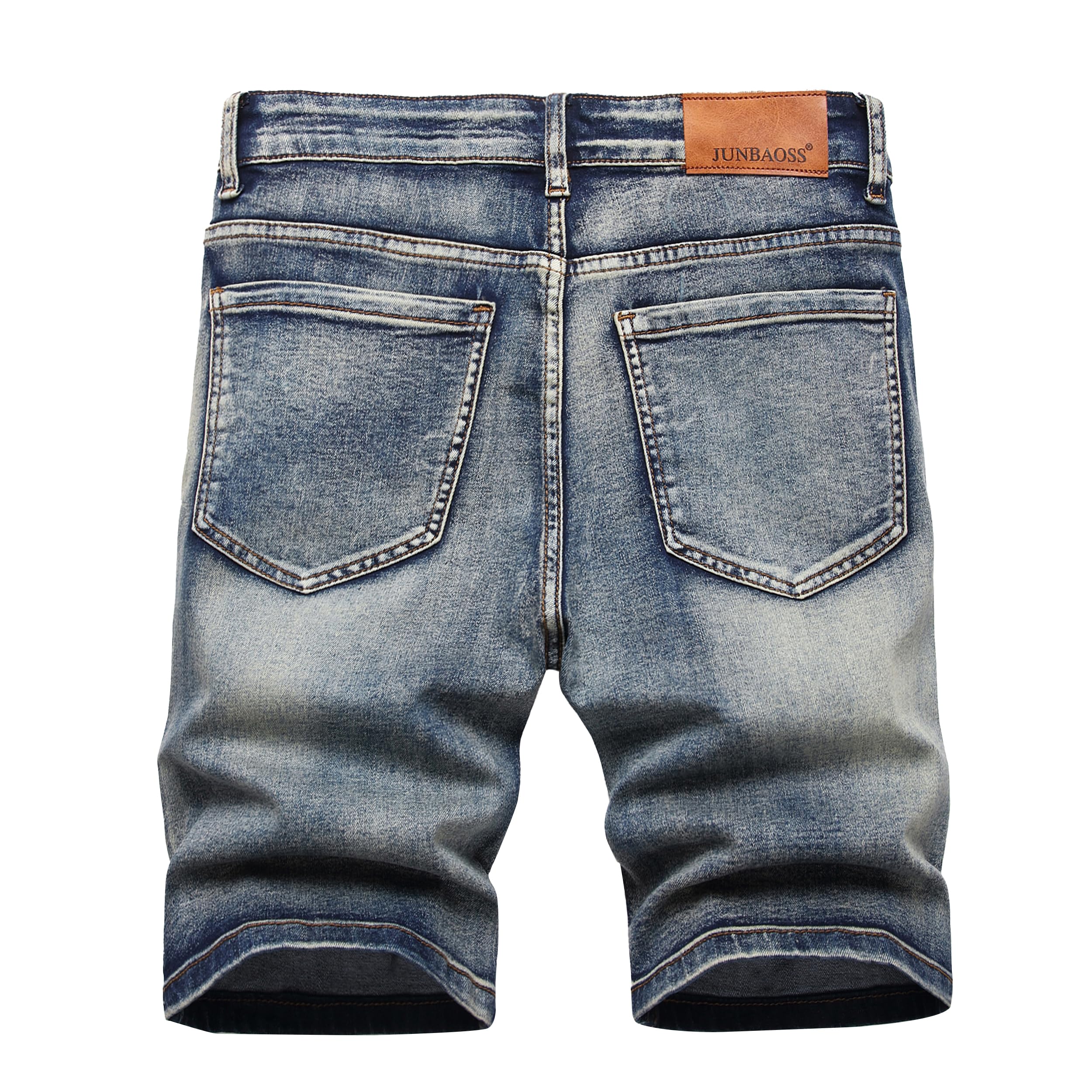 JUNBAOSS Men's Slim Fit Stretch Denim Shorts Ripped Skinny Jean Shorts for Men, Distressed Fashion Straight Comfort Flex Waist Short Denim Jean, Menswear Classic Street Style Cotton Fabric Jean Natural Hipster Personalized Stylish Jeans with Pockets JUNBAOSS Men's Slim Fit Stretch Denim Shorts Ripped Skinny Jean Shorts for Men, Distressed Fashion Straight Comfort Flex Waist Short Denim Jean, Menswear Classic Street Style Cotton Fabric Jean Natural Hipster Personalized Stylish Jeans with Pockets