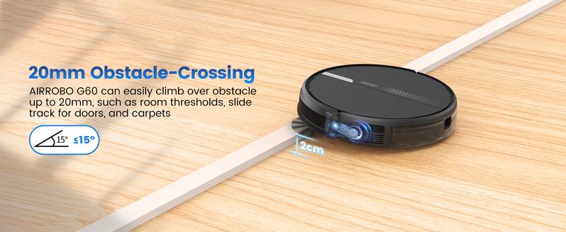 AIRROBO G60 3 in 1 Robot Vacuum & Mop, 3000Pa, Wifi/APP, Alexa/Google, Pet Hair, Hard Floors, Low Carpet