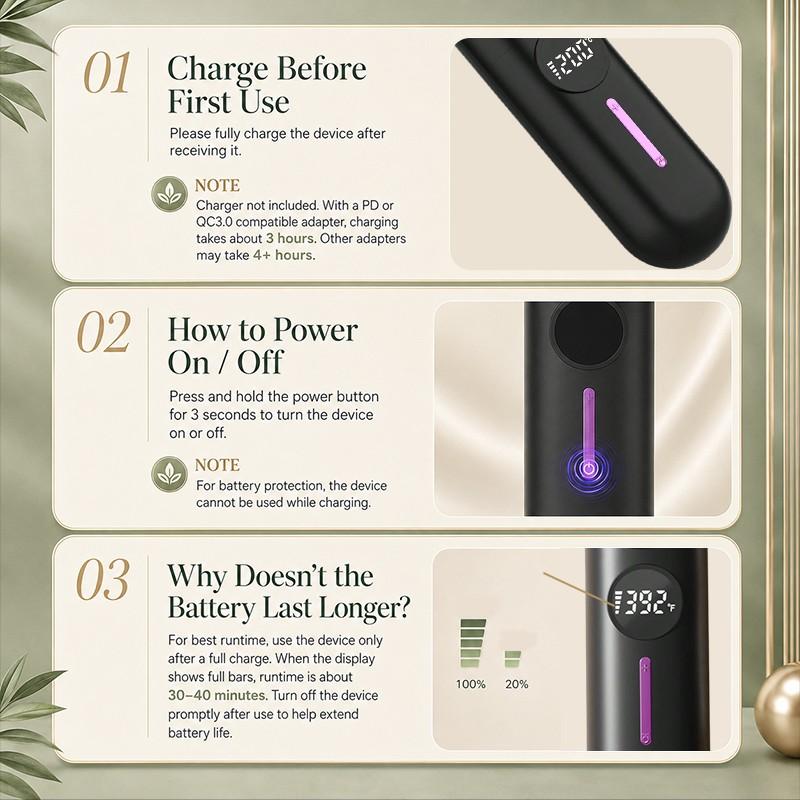 Cordless Hair Straightener Brush, Portable Rechargeable Heated Styling Brush with 7 Temperature Settings, USB-C Hair Smoother for Fine to Medium Hair, Travel Hair Styling Tool