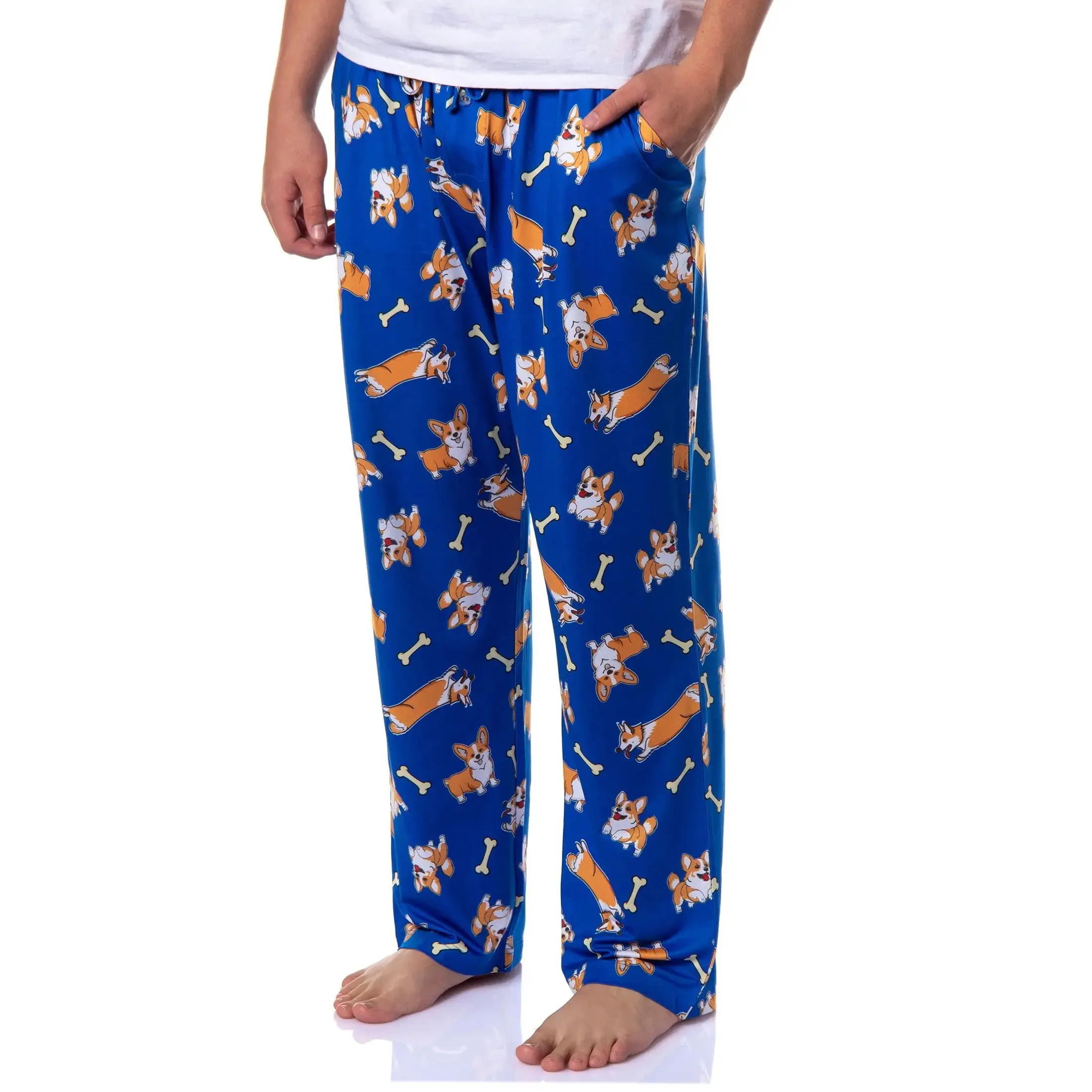 Men's Corgi Pajama Pants Corgi Dog Breed Fun Print Sleep Bottoms For Adults