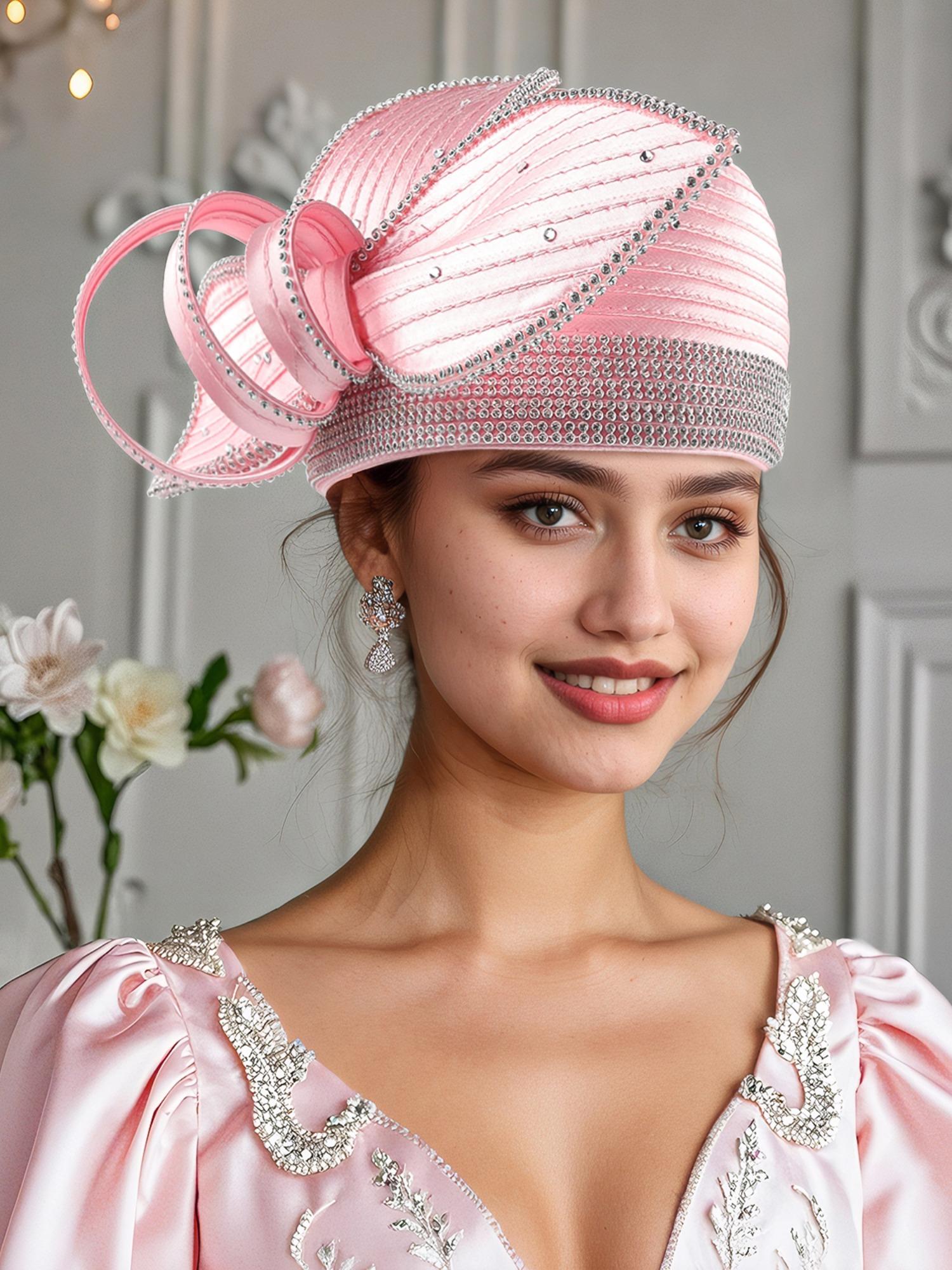 1 PC Womens Derby Hats Kentucky 2026 Fascinator Church Tea Party Wedding Adjustable Wide Brim Hat with Removable Flower