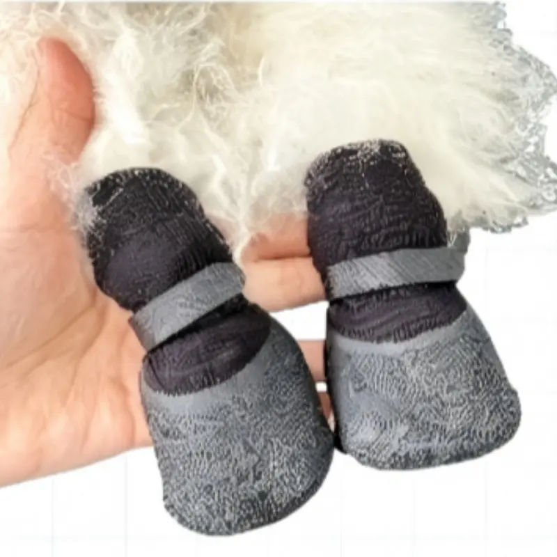 4 Pairs Pet Shoes, Waterproof Dog Rain Boots, Non-Slip Durable Puppy Socks, Soft Sole Outdoor Footwear, Paw Protector Booties, All-Season Pet Accessories