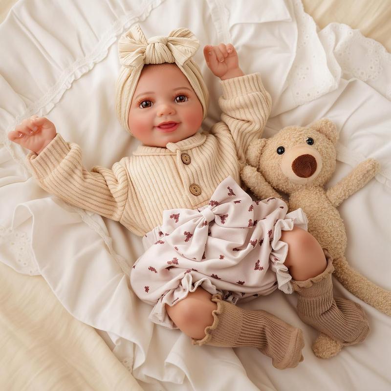 Babeside 20 Inch Reborn Doll Set with Cloth Body and Vinyl Limbs, Unisex Gift Box Included, Perfect for Christmas New Year Birthday Gifts, Soft Dolls