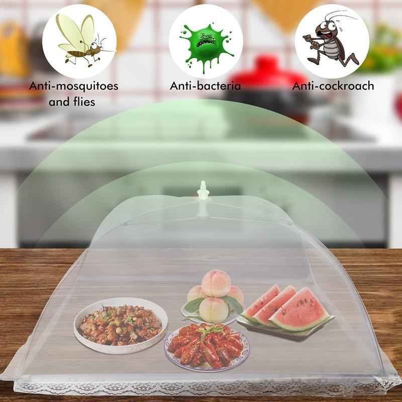 New Bestselling Insect-Proof Food Cover, Outdoor Picnic Dustproof Mesh Folding Square Lid, Home Use Vegetable Protector