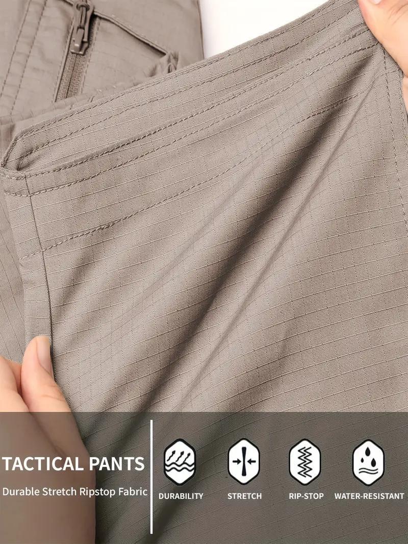 4-Pack Men's Outdoor Pants for Training, Hiking, Camping and Fishing. Men's tactical work trousers made of new 230g/m² fabric, designed with multiple zippered pockets, wear-resistant and durable. Ideal for spring and autumn.