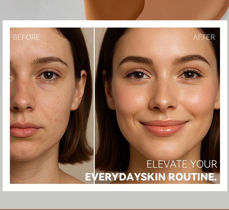 Lightweight Flawless Foundation, Evens Skin Tone, Hydrating Concealing Foundation, Matte Texture, Non-caking, Naturally Brightening, Creates A Natural Base Makeup Effect, Essential Facial Makeup.