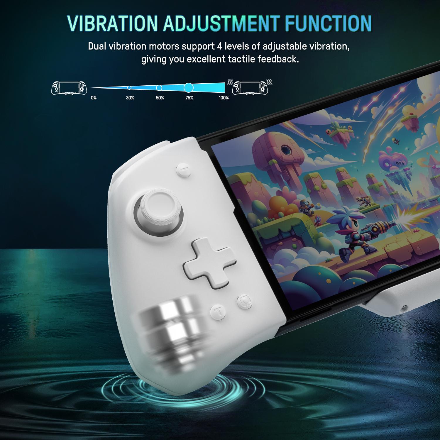 FUNLAB Luminpad Ergonomic Switch Controller Compatible with Nintendo Switch/OLED, Luminous Pattern Switch handheld Controller, One-Piece Joypad Controllers Replacement - 7 LED Colors/Turbo/Mapping