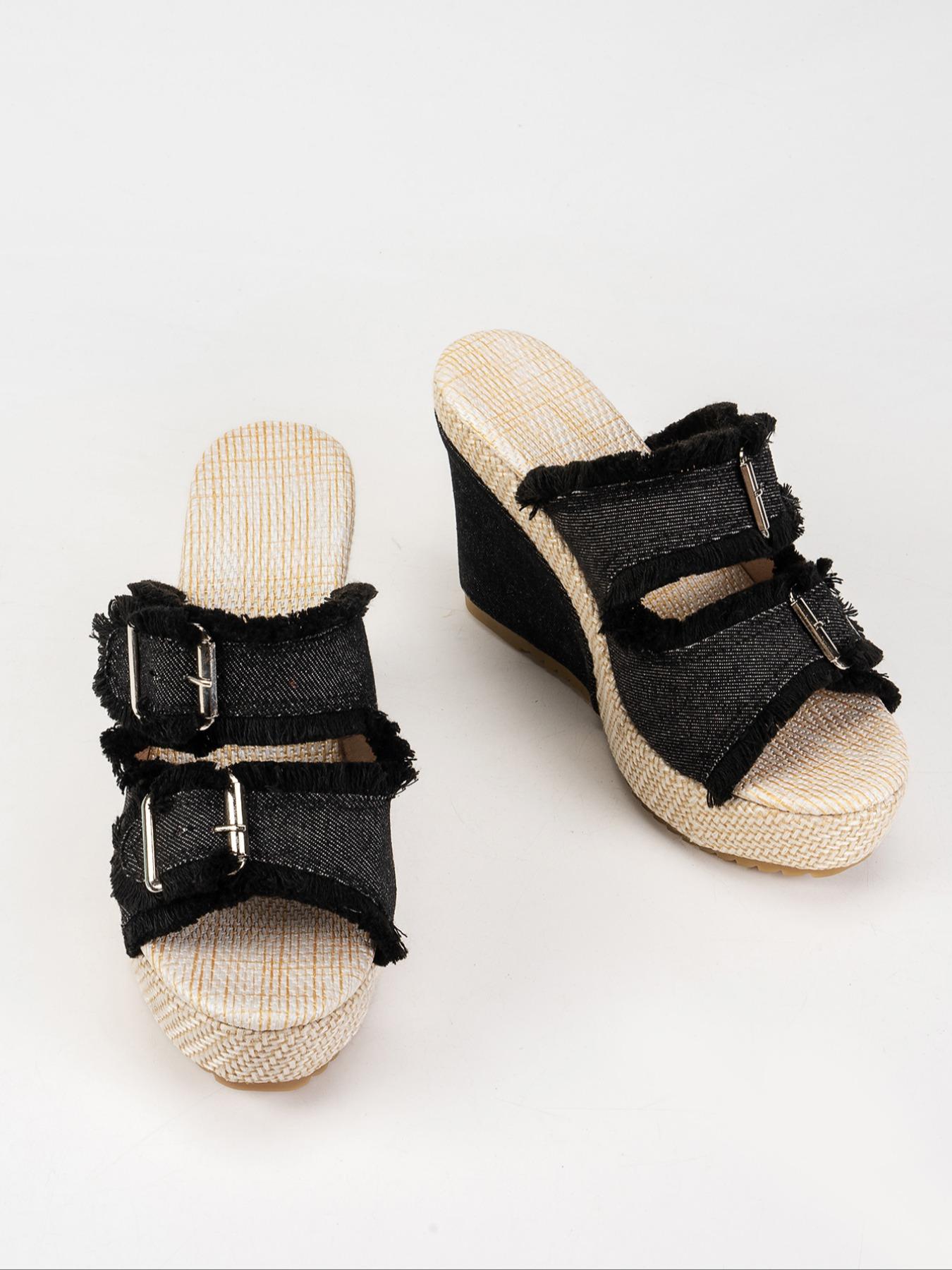 Women's Fashionable Wedge Sandals, Casual Comfortable Platform Sandals for Summer, Bohemian Trending Sandals, Female All-match Shoes for Daily Wear