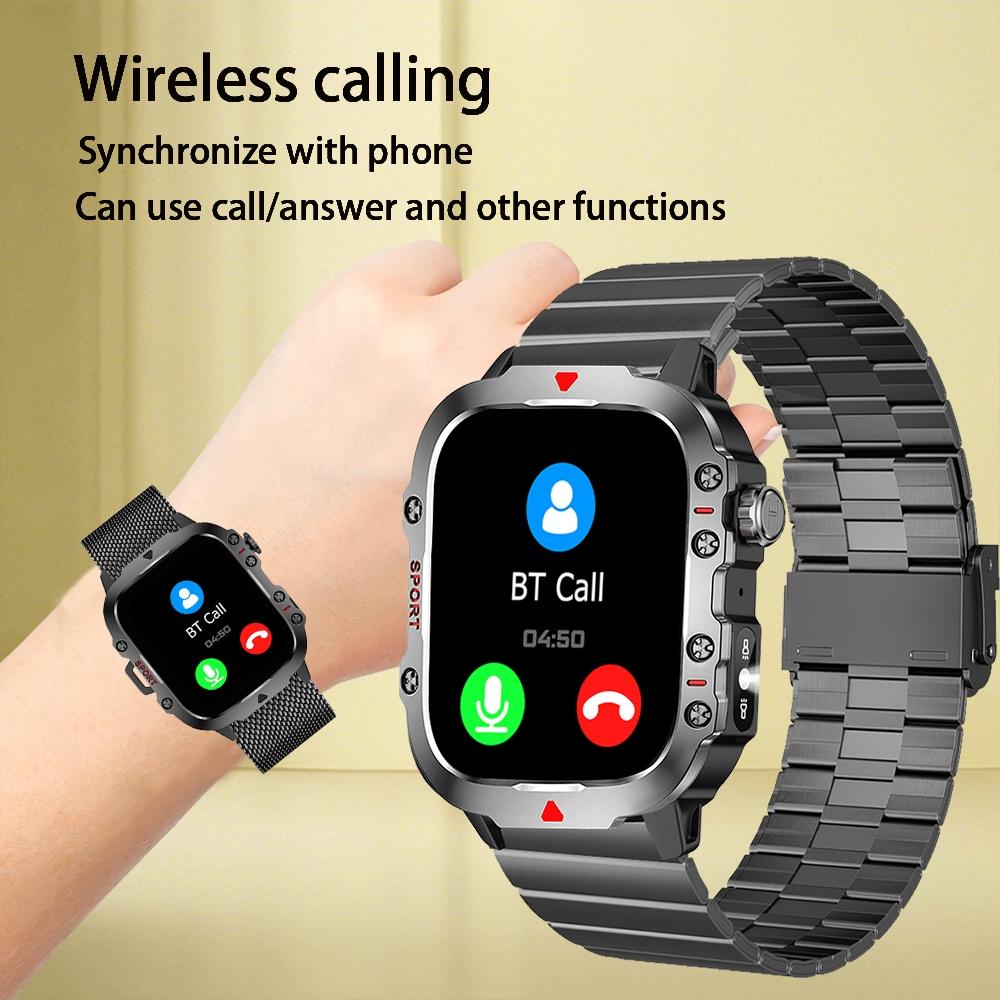 2026 New Business Multifunctional Smart Watch With LED Light Wireless calling /Dial Multi-Sport Modes Call & Message Alerts Custom Wallpaper Compatible With iOS/android