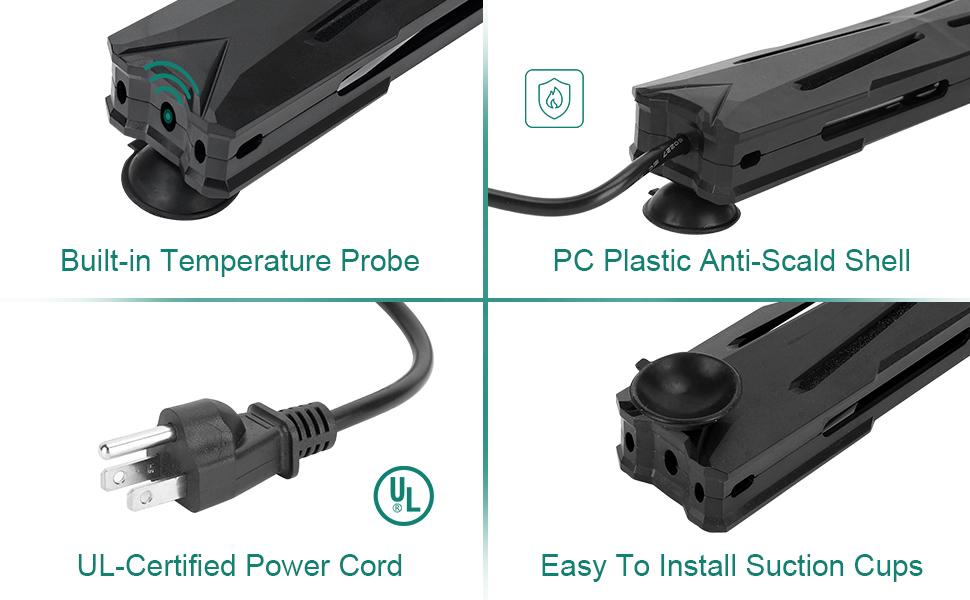 hygger Fully Submersible Aquarium Heater with External Temperature Display Controller Upgraded Double Quartz Tubes Fish Tank Heater, Suitable for Marine and Freshwater