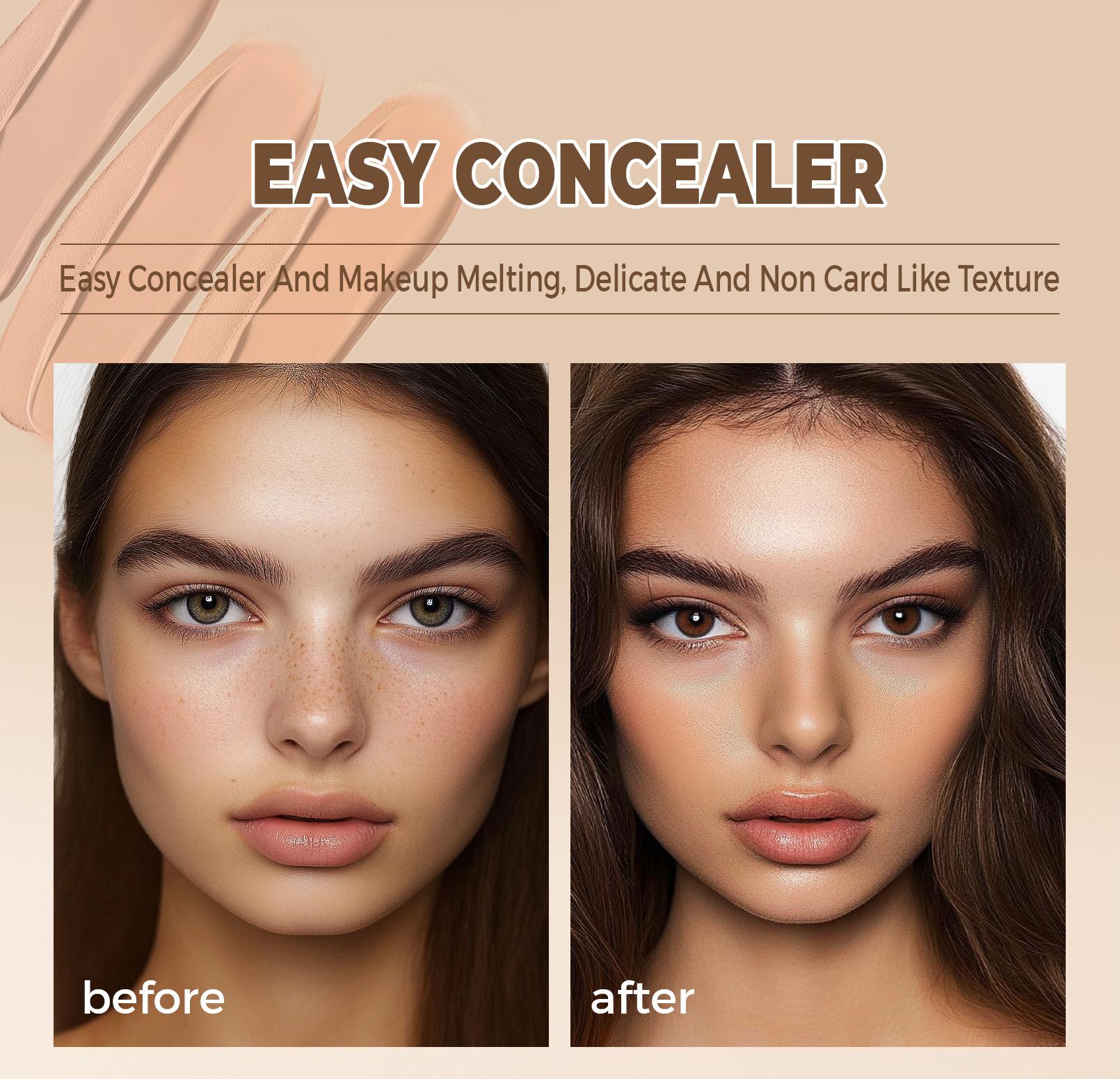 Full Coverage Concealer Balm, Lightweight Matte Finish Cream for Face & Eyes, Covers Tattoos, Scars & Spots, Waterproof Moisturizing Makeup for All Skin Types.