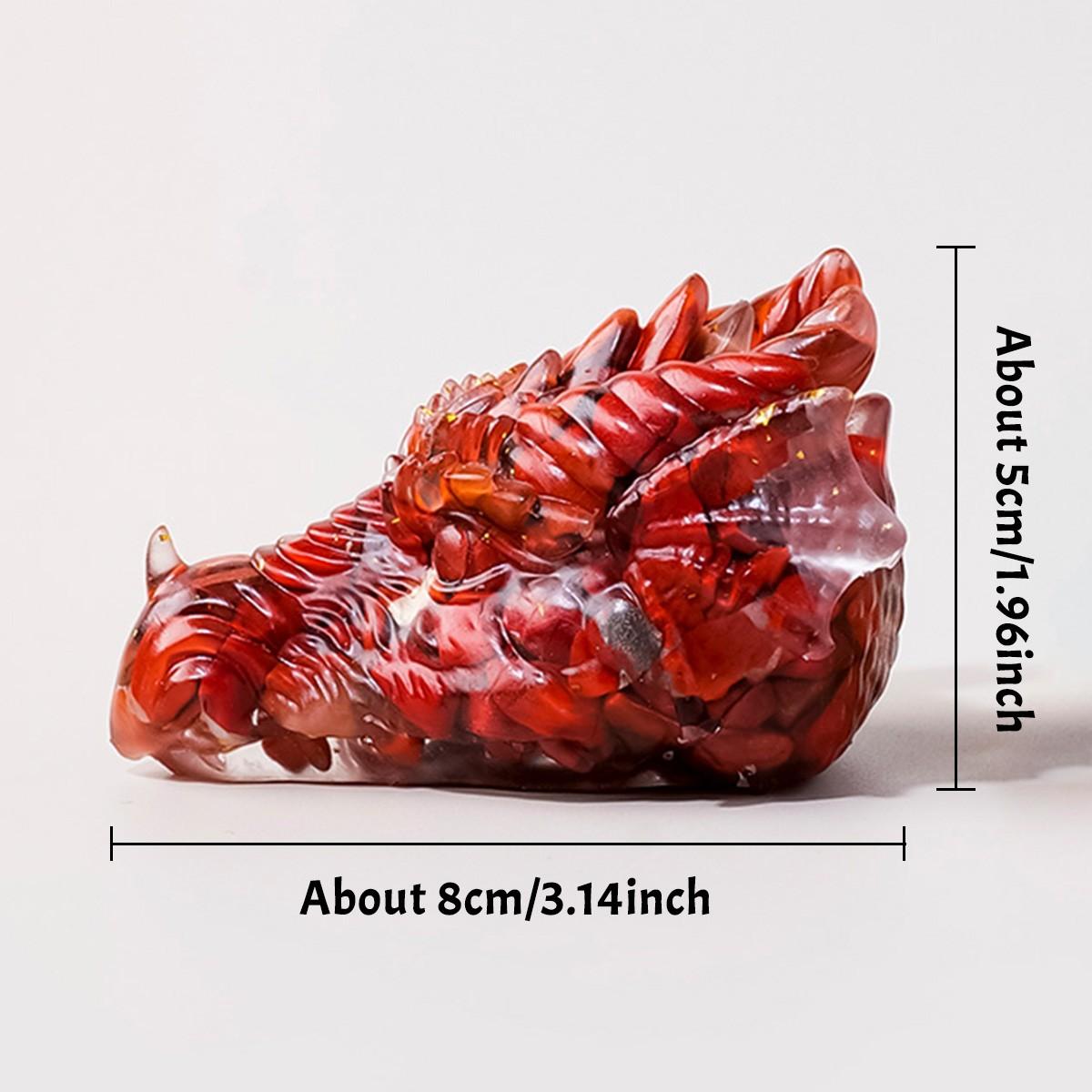 Natural Crystal Dragon Head Statue, Reiki Healing Feng Shui Figurine, Home Office Decoration, New Year Gift, 1pc Amulet Sculpture