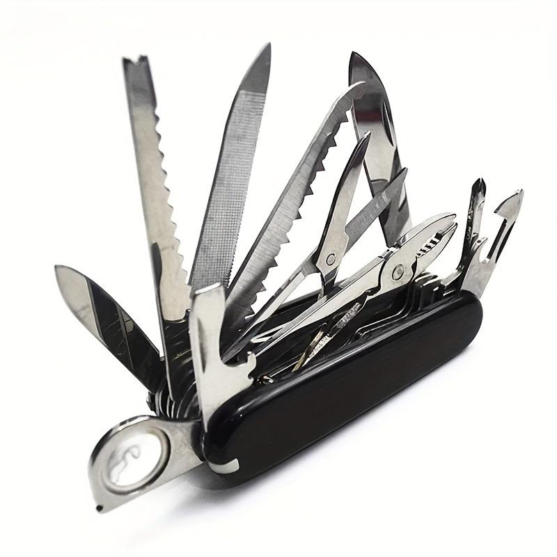 Ultimate Multi-Tool Kit,multi-purpose,tool, featuring a folding knife, screwdriver, bottle opener, scissors, and pliers. Perfect for camping, emergencies, and daily use. An ideal birthday and Valentine's Day gift for men, fathers, and husbands. Toolkit