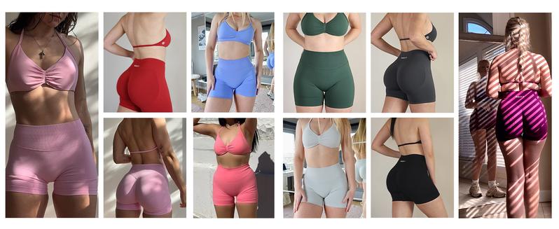 AUROLA Influence Collection Workout Shorts for Women,No Roll Up Squat Proof New Scrunch Seamless Compression Gym Impact Short 4.5" Inseam