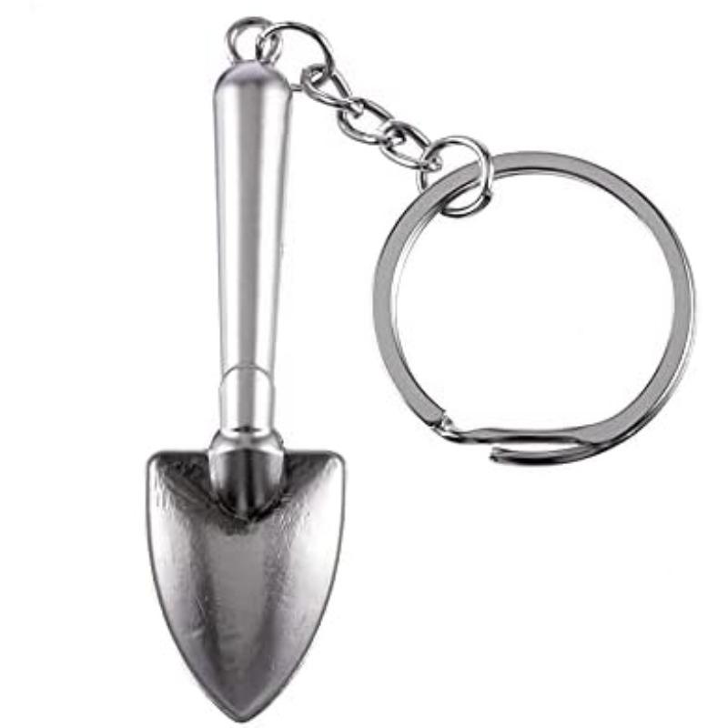 Mini Shovel Set with Keychain, Key Ring, Key Holder, Metal Tool, 3D Design, Perfect for Outdoor Use, Durable and Stylish Accessory