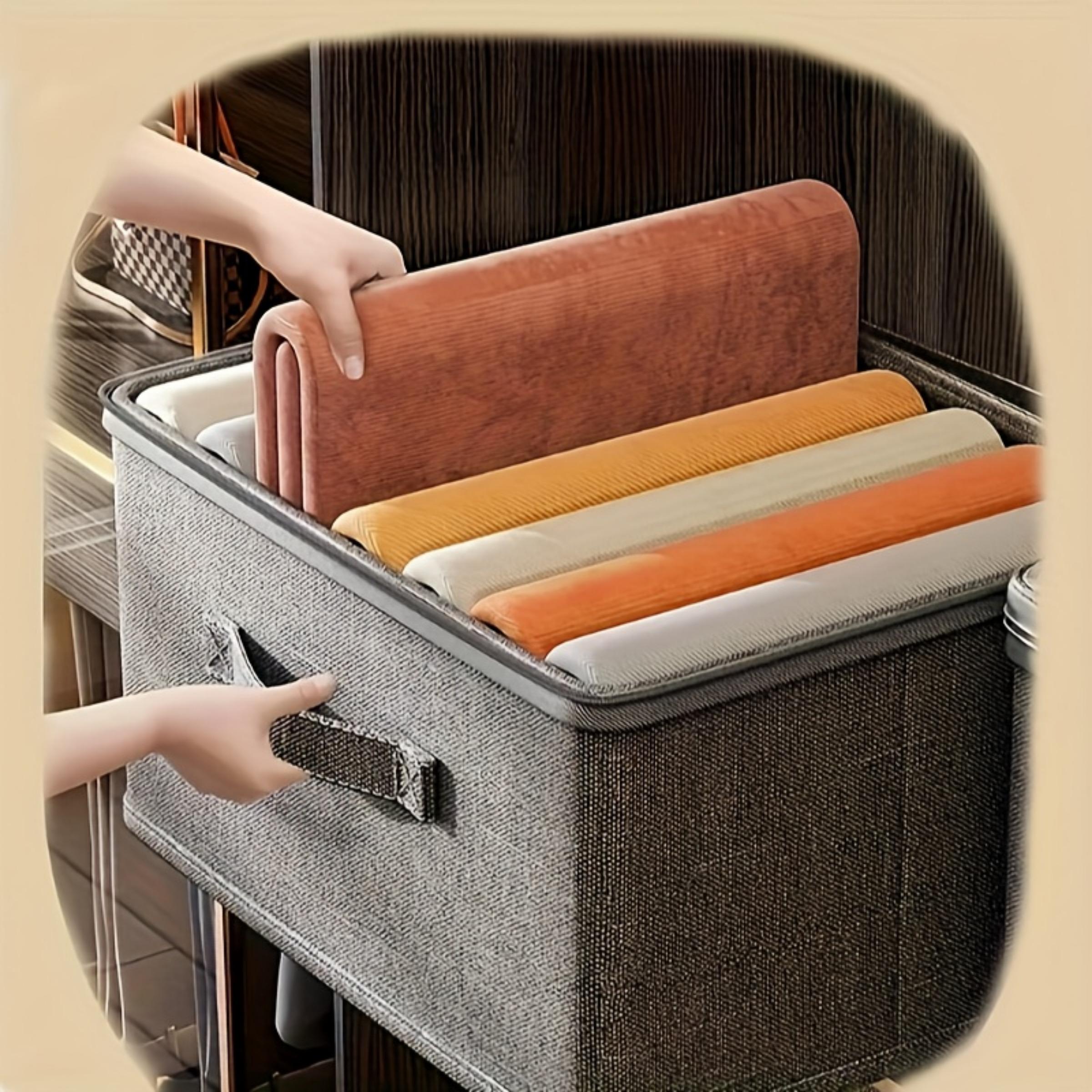 Foldable Ion Storage Box, Waterproof Organizer, Bedding Folder, Foldable Storage Box, Suitable for Closet, Bedroom, Kitchen, Books