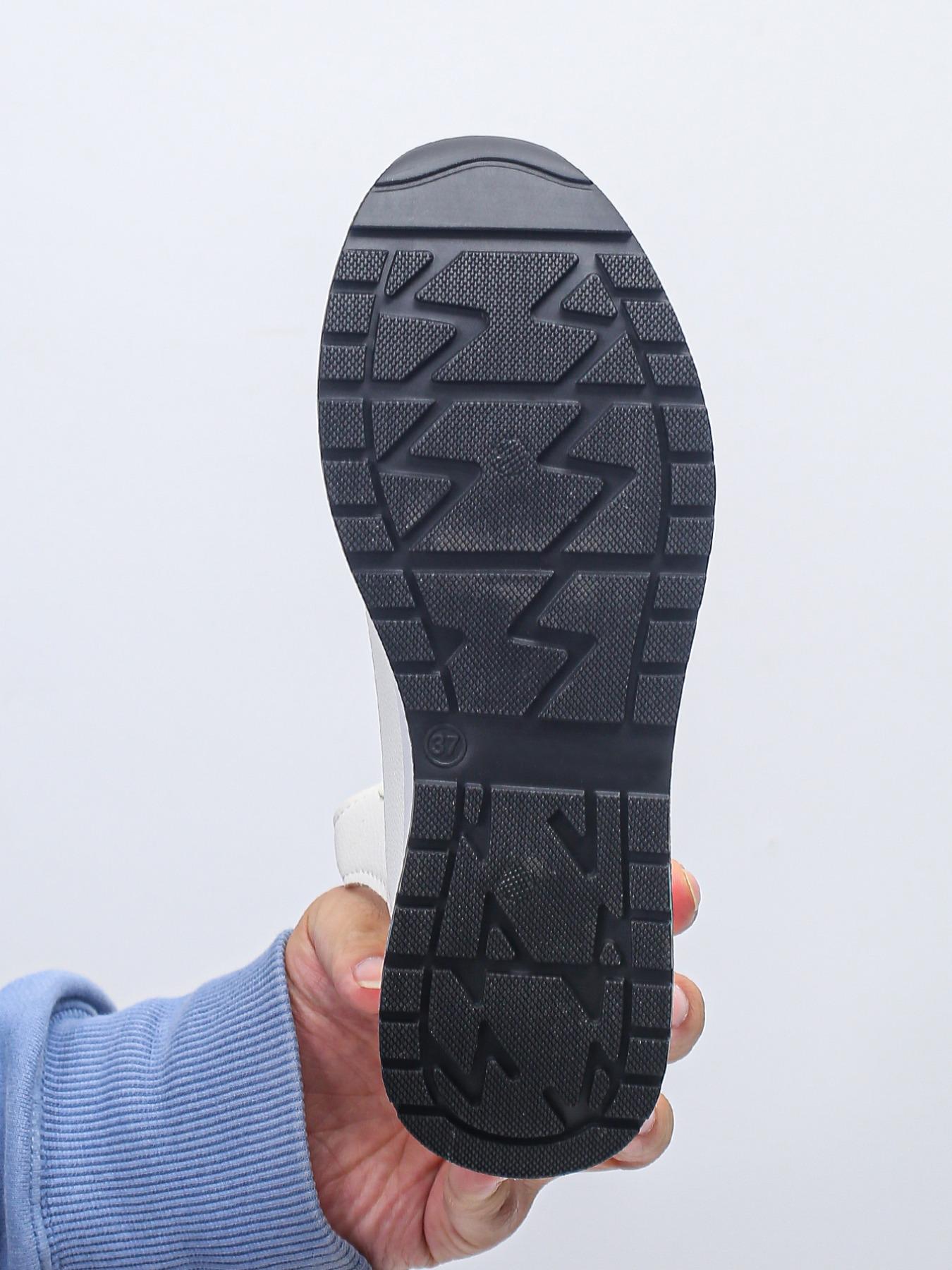 Women's Hollow Out Wedge Heel Thick Sole Invisible Height Boost Velcro Sports Casual Shoes, Comfortable PU Leather Rubber Sole