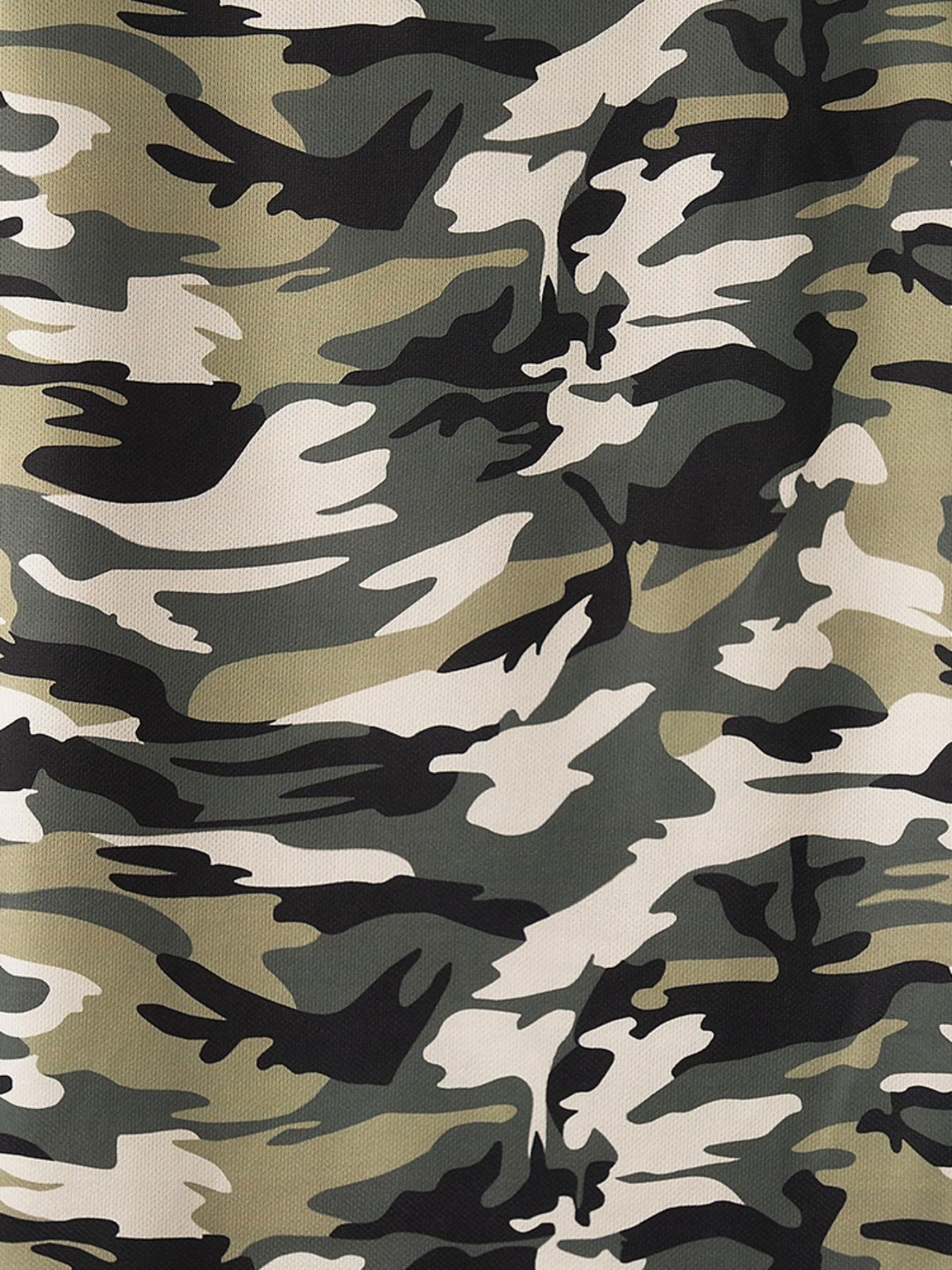 2026 Summer Camouflage Ice Silk Vest, Casual Short Sleeve Slim Fit, Street Style Geometric Pattern, Ideal for Outdoor Activities