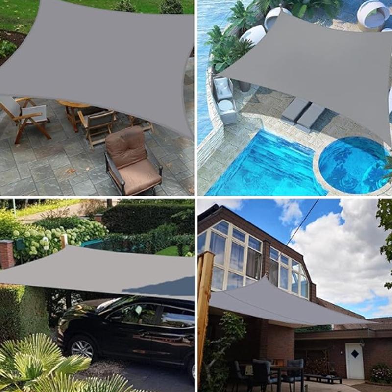 Rectangular Waterproof Sunshade Sail, 98% UV Protection Rain Shelter, UV Resistant Canopy, Includes Free Rope, Ideal for Garden Patio Gazebo, Outdoor Shade Canopy