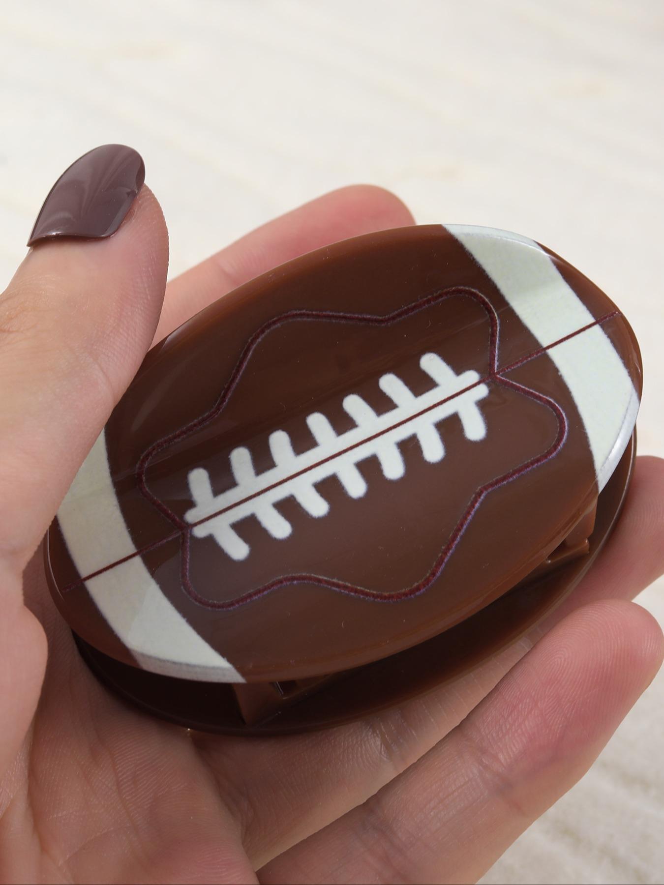 Football Shaped Hair Claw, Casual Sporty Hair Accessories for Women & Girls, Minimalist Personalized Headwear Suitable for Thick Hair