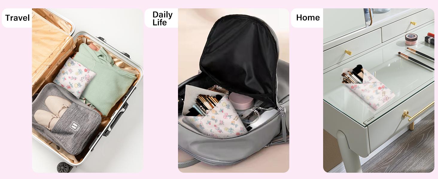 Walking Way Multi-Use Protective Wrap - Self-Adhesive Magic Cloth Cover for Camera Lens, Smartphones, Laptop & Makeup Tools Washable & Reusable Pouch