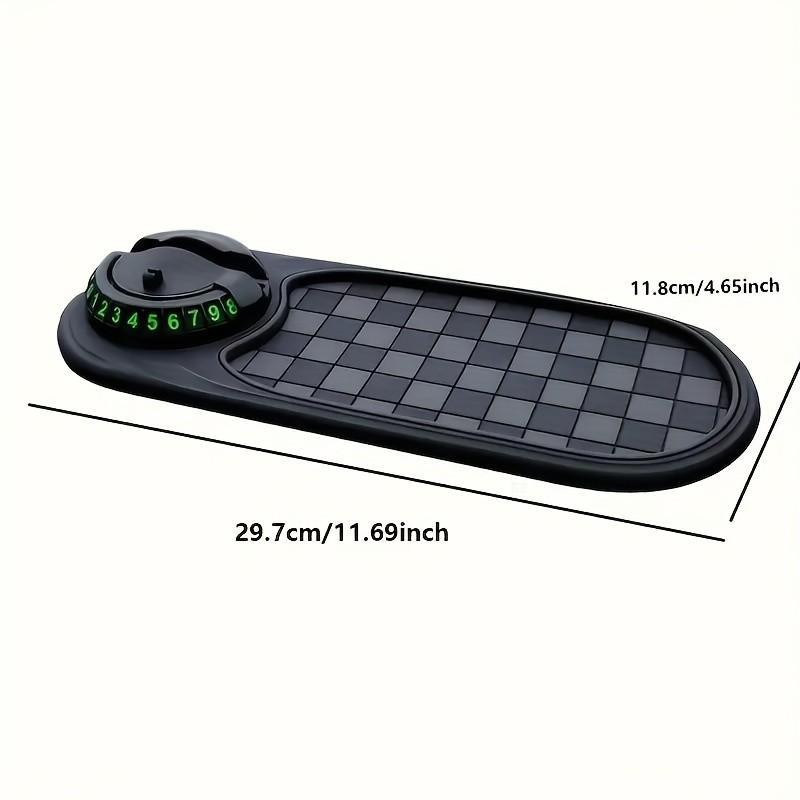 New Multi-Functional Car Non-Slip Mat, Temporary Parking Number Included, Universal Rotatable Car Phone Holder, Anti-Slip Dashboard Pad, Car Accessories Interior