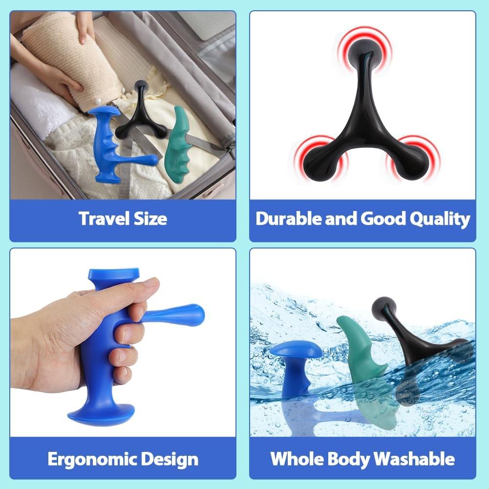 3pcs Thumb Saver Massage Tools, Deep Tissue Massager & Trigger Point Tool, Manual Reflexology Equipment for Neck/shoulder/back/foot Therapy, Body Care