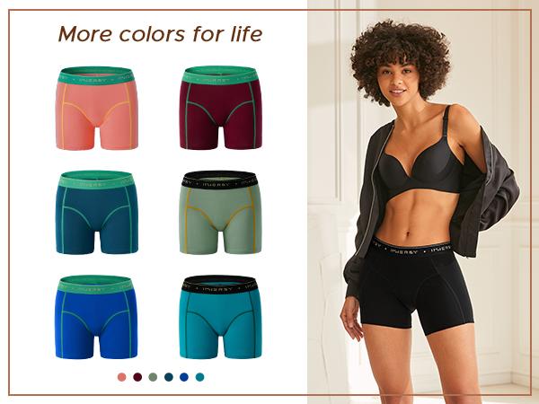 INNERSY Women's 4-Inch Inseam Boxer Briefs 3-Pack, Cotton Boyshorts Underwear, Soft & Comfortable Ladies Panties, Breathable & Stretchy for Everyday Wear & Full Coverage Womenswear Smooth