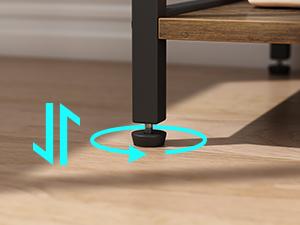 SUPERJARE Kitchen Bakers Rack with Power Outlet, Coffee Bar Table 4 Tiers, Kitchen Microwave Stand with 6 S-shaped Hooks, Kitchen Storage Shelf Rack for Spices, Pots and Pans