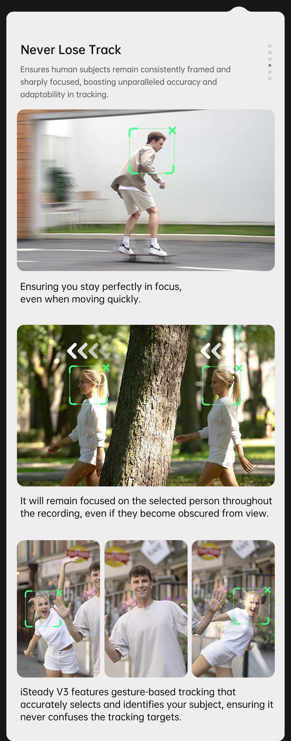 Hohem iSteady V3 New Gimbal Stabilizer for SmartiPhone, 3-Axis Phone Gimbal, Magnetic AI Tracker, Built-in Extendable Rod & Tripod, Detachable Remote Control,selfiestick,Phone Accessories,Suitable for Android & iPhone 17 series, Travel, Vlog, TikTok