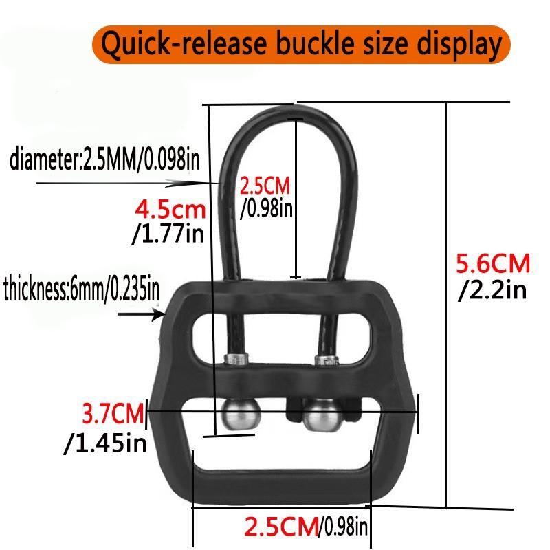 Ak Quick Release Buckle Tactical Rope Attachment, Fast Connect Strap Adapter Kit, 2 Pieces Per Pack, Essential Gear Accessories