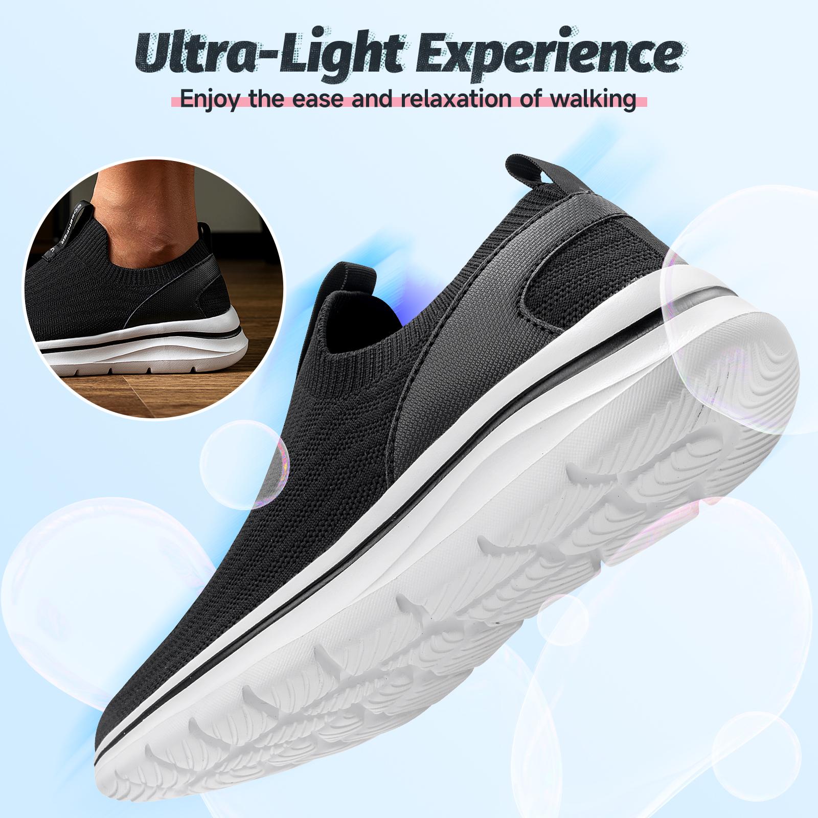2026 Men's Slip-On Sneakers - Ultra Lightweight Lace-Free Running Shoes for Sports & Casual Wear.2026 Men's outdoor walking shoe.Man  shoes.1276