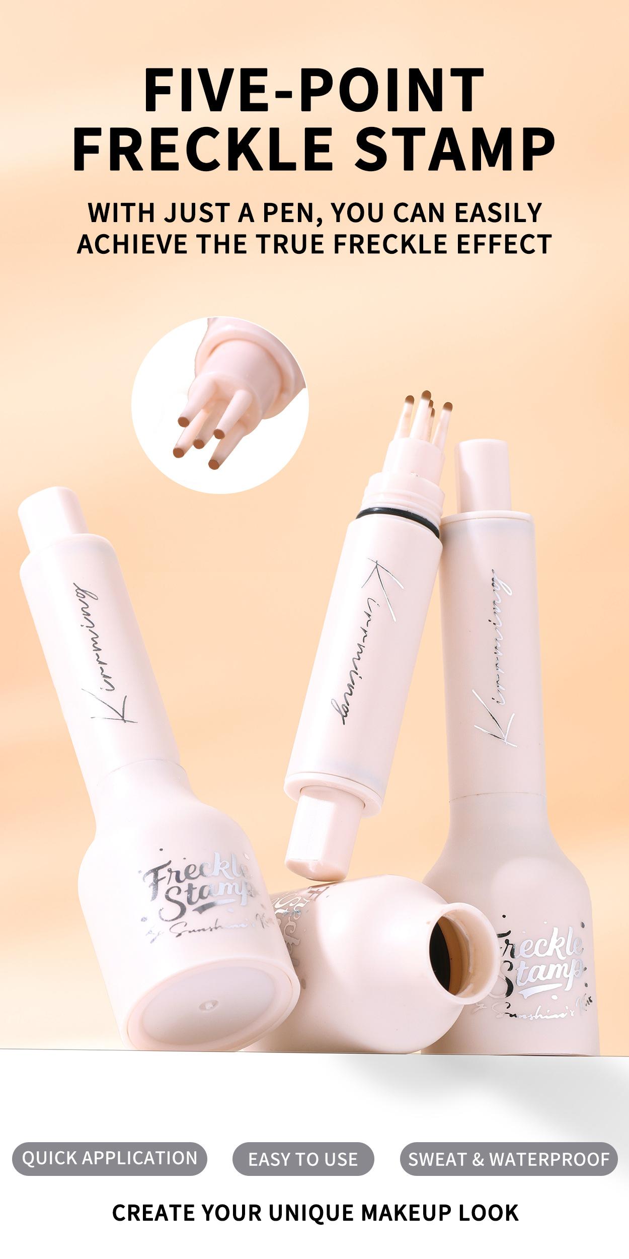 Waterproof Freckle Pen Makeup Stamp, Natural Looking Fake Freckles Marker, Sweatproof Dotting Pen for Women