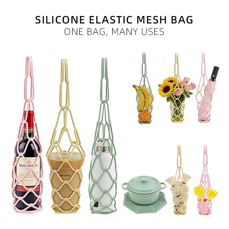 Silicone Trivet Hot Pot Holder Mat, Heat Resistant, Multi Purpose Foldable Basket, Collapsible Colander, Non Slip Dish Drying Spoon