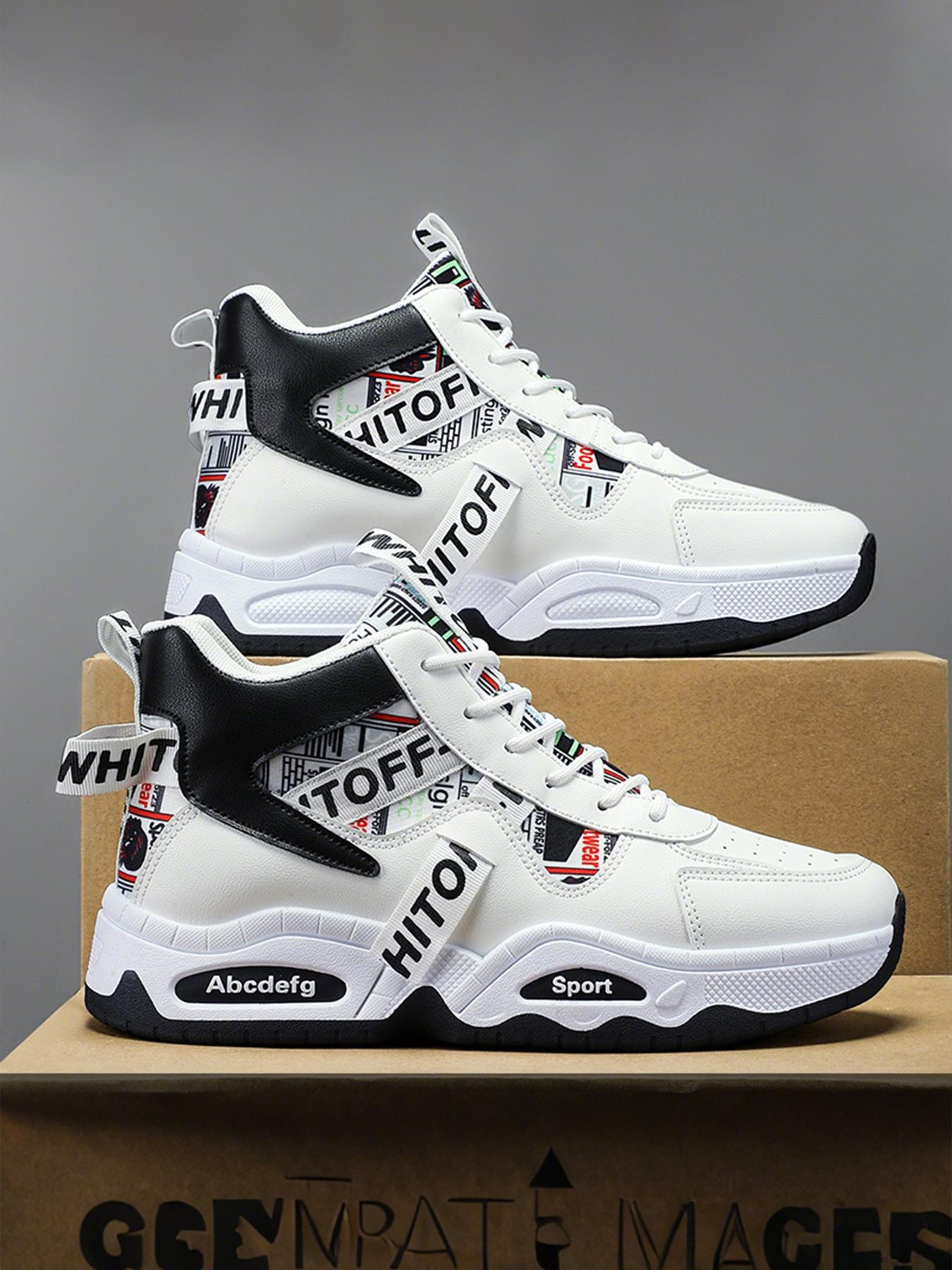 Men's Elevated High-Top Sneakers| Breathable Casual Shoes| Modern Platform Design| Sports Shoes