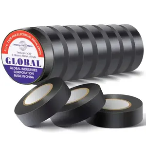 10 Rolls PVC Electrical Insulation Tape for Household Car Power Circuit Wiring Heat Resistant Flame Retardant High Adhesion Electric Tape Wire Wrapping Harness Fixing Insulation Protection