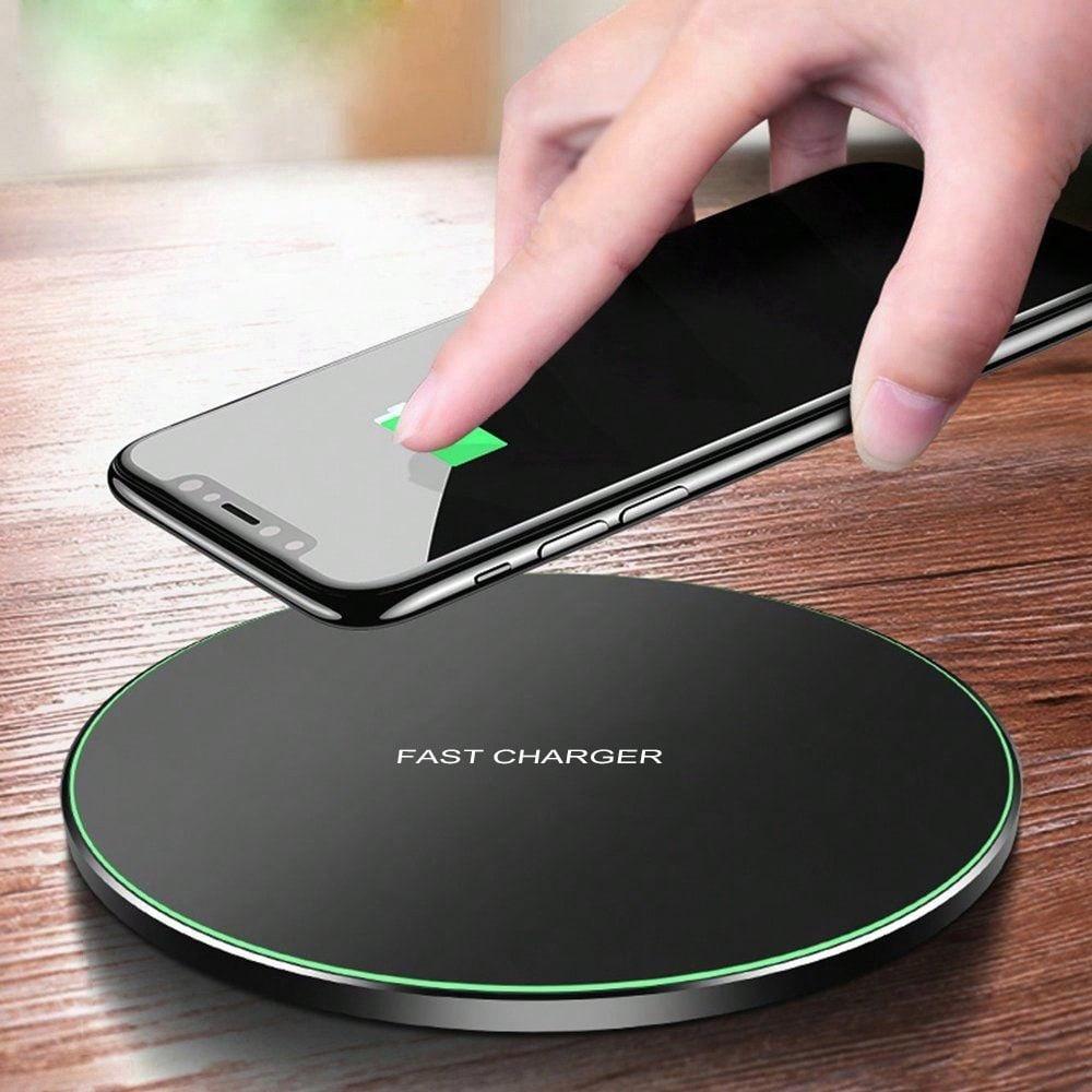 15W Fast Wireless Charger Pad, Ultra-thin Wireless Charging Station, Wireless Induction Charging Station for Samsung Galaxy S24 S23 S22 iPhone 15 14, Electronic