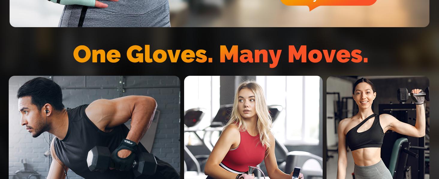 Full Palm Protection Weight Lifting Gloves, Breathable Super Lightweight Workout Gloves for Men & Women, Gym Cycling Training Exercise Gloves
