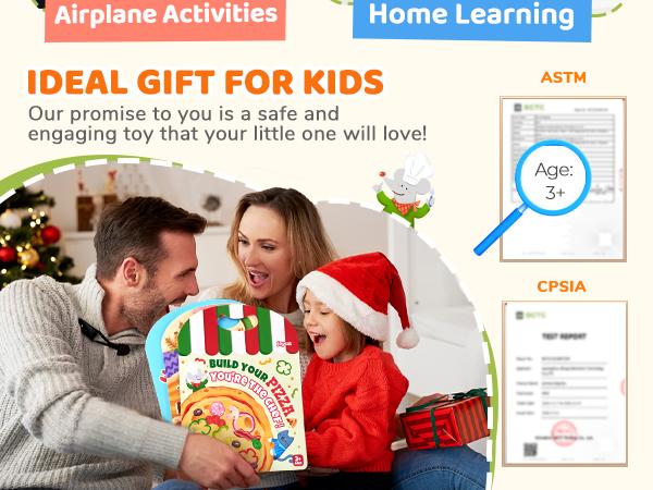 JoyCat Reusable Sticker Book - Jelly Stickers, Kids Sticker Activity Book, Travel Toys for Road Trip, Educational Learning Gifts for Boys and Girls