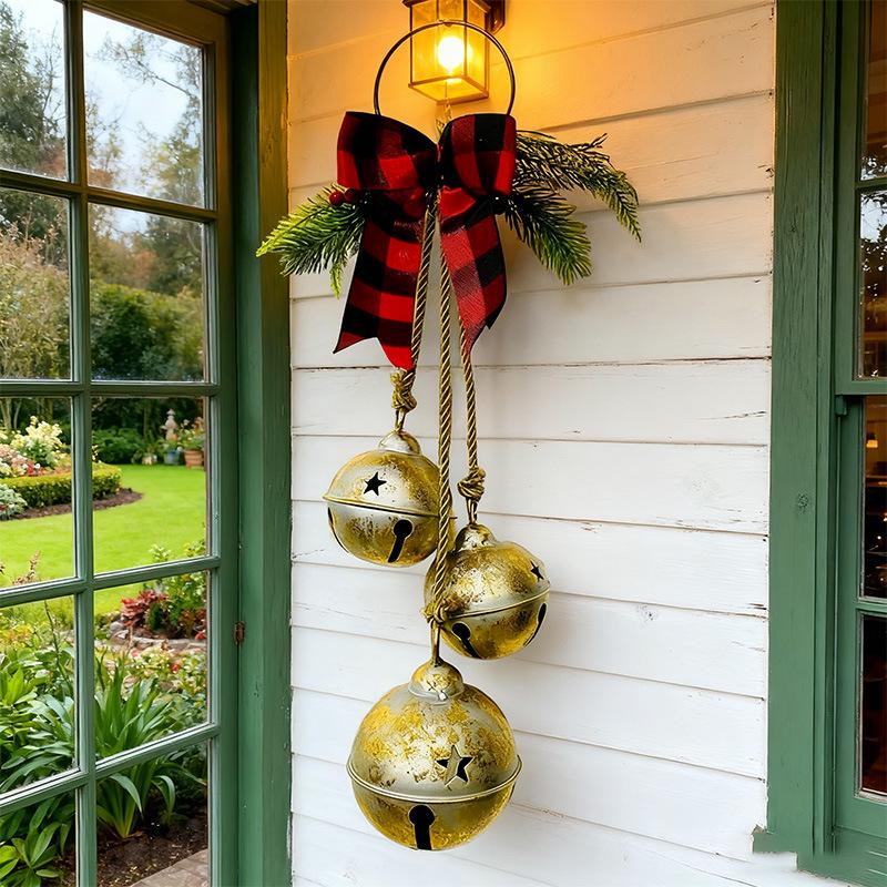 Christmas Decoration Set, Three-Bell Hanging Ornament, Festive Tree Door Decor, Holiday Home Gift, Perfect Seasonal Addition