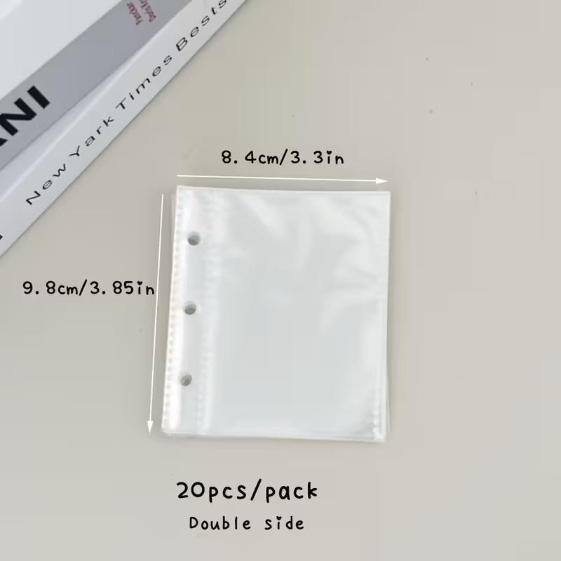 PVC Transparent Card Album, Polaroid Photo Album, A8 Mini 3-Hole Binder, Star 3-Inch Single Slot, Small Card Organizer