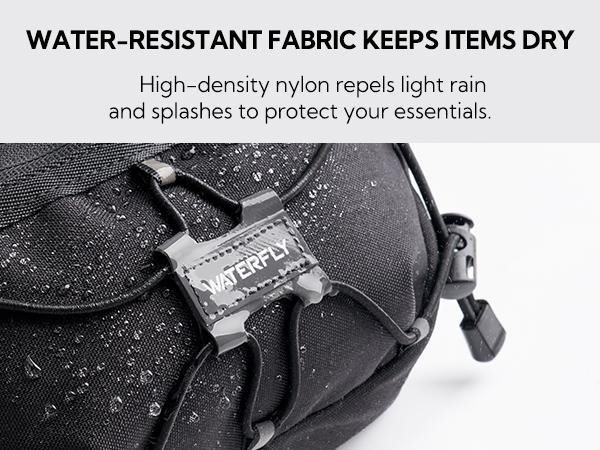 WATERFLY Lightweight Small Fanny Pack: 1.5L Mini  Crossbody Waist  Hip Bag with RFID Blocking, Anti-Theft & Water Resistant Pouch for Women Men Travel Hiking  Walking EDC