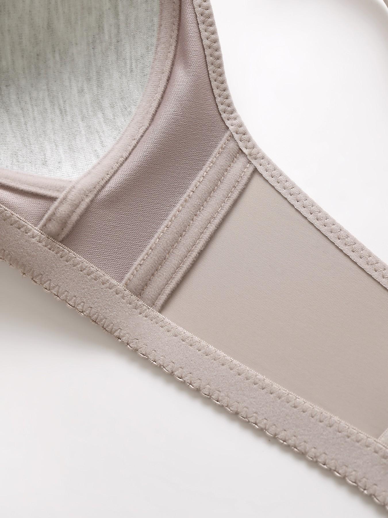 Women's Adjustable Strap Wireless Bra Set, Soft Comfortable Breathable Back Four Rows Buckle Lingerie, Casual Backless All Seasons Bras