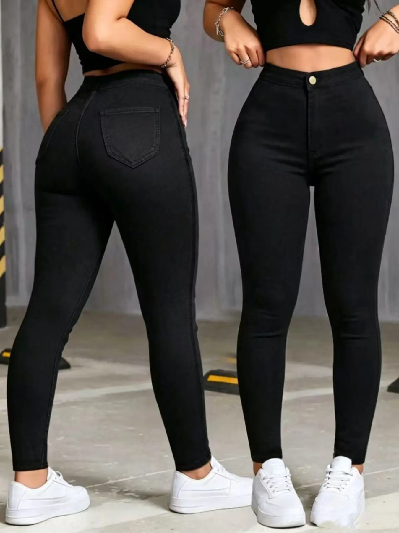 High Elasticity Jeans Pants, Comfortable Stretch Denim Bottoms, Perfect Fit Casual Wear, Women's Fashion Clothing