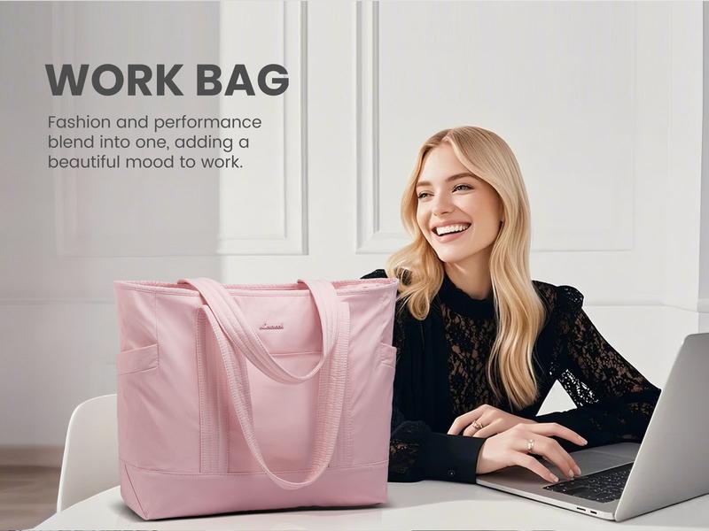 LOVEVOOK TikTokShopBacktoSchool 15.6& 17.3 Inch Laptop Tote Bag for Women, Waterproof Gym Tote Bag for Women with Yoga Mat Strap,Travel Tote Bags for Women,Suitable for Work, School, Travel, Fitness, and Daily Life