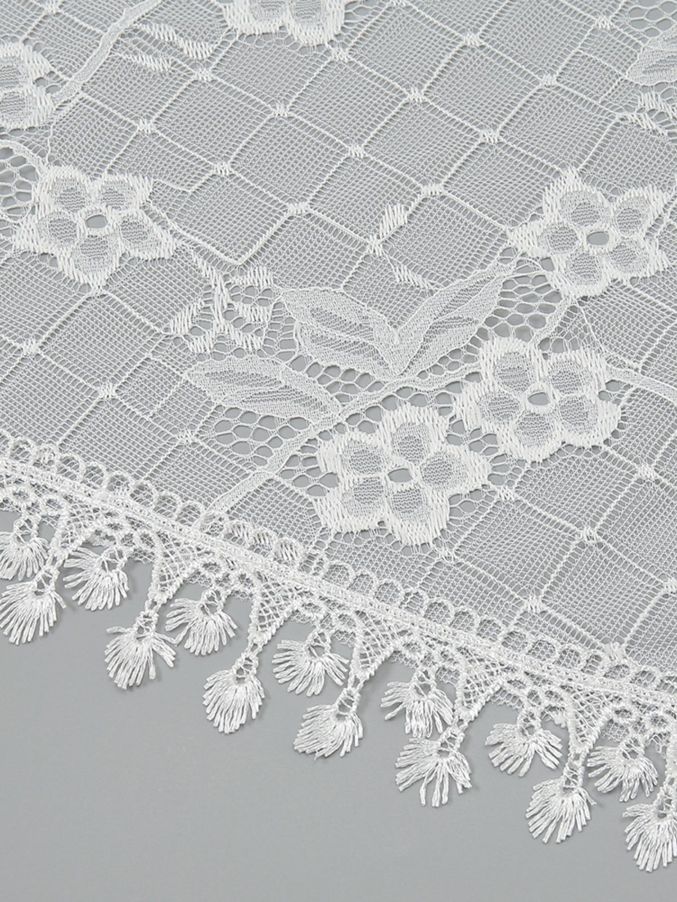 Fashionable Women's Lace Shawl Triangle Scarf, Openwork Embroidery Headband, Modest Loose-Fit Accessory, All-Season Gift Idea