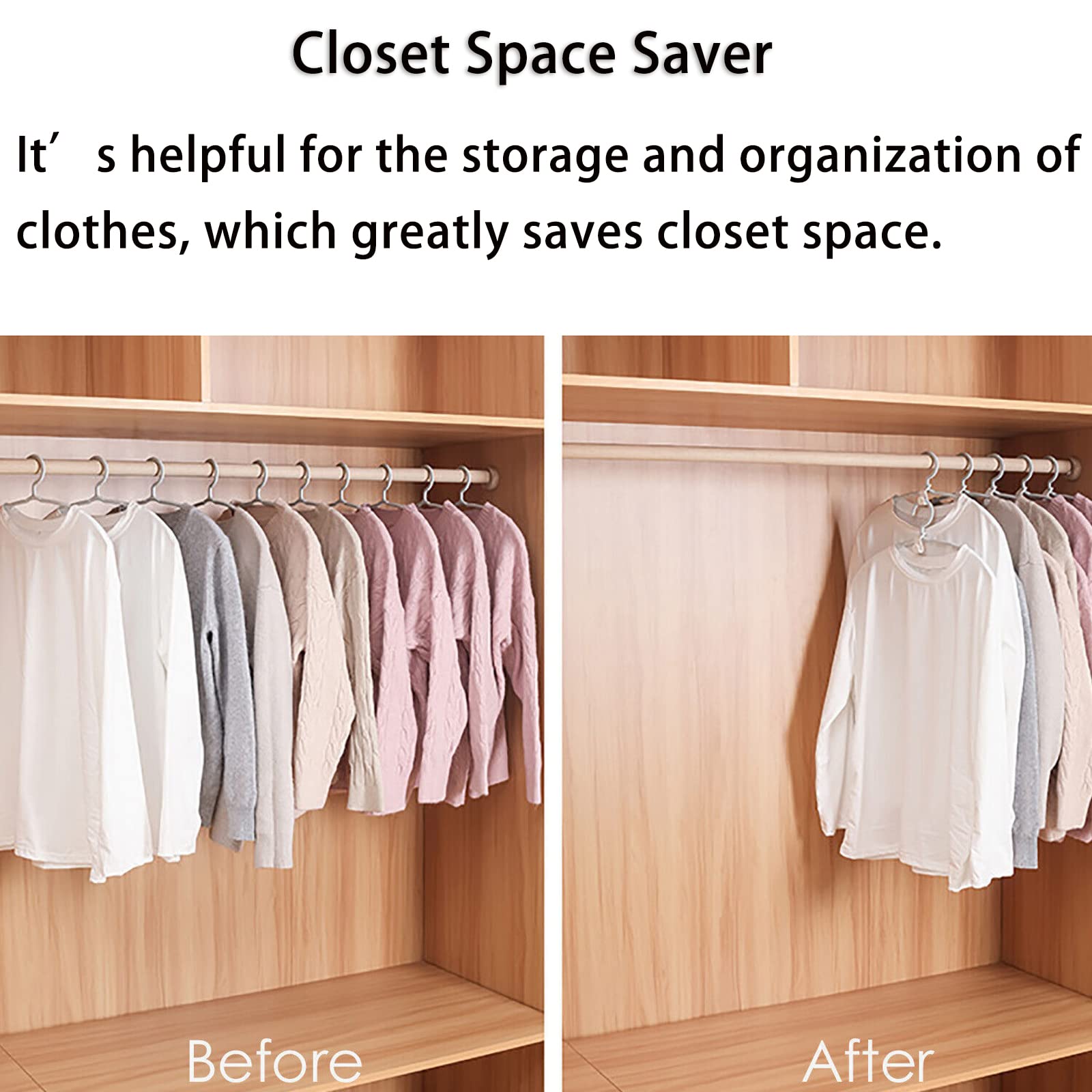 Clothes Hanger Connector Hooks, Plastic Hooks Cascading Hanger Hooks Hanger Extender Clips for Heavy Duty Hangers Space Saving and Clothes Closet Wardrobe Organizer - Blend Color wood drying tools Hanging Wooden