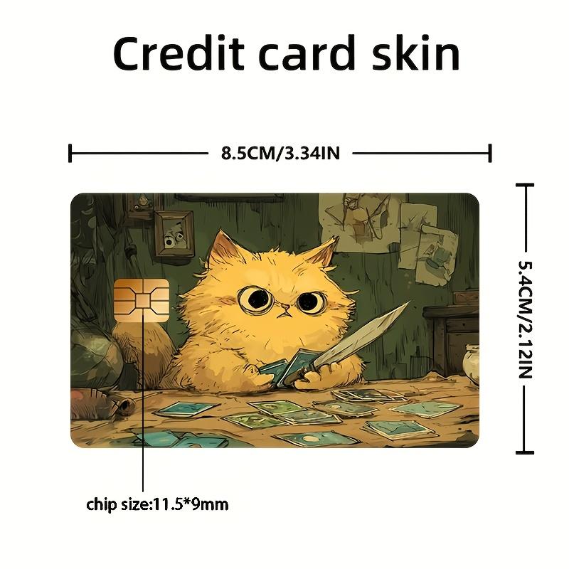 Cute Cat Bank Card Credit Card Debit Card Transportation Card Room Key Card Skin Sticker, Debit Card Sleeve, Decorative Sticker, Fun Card Skin, Durable Sticker, High-Quality Decal, Sticker, Cat Lover, Fashion Enthusiast