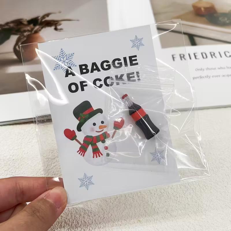 3-Pack Funny Prank Gifts, Small Bag Cola, Christmas Sock Filler, Single Party Favor, Holiday Gift, Fake Drug Prop, Santa Secret Gift