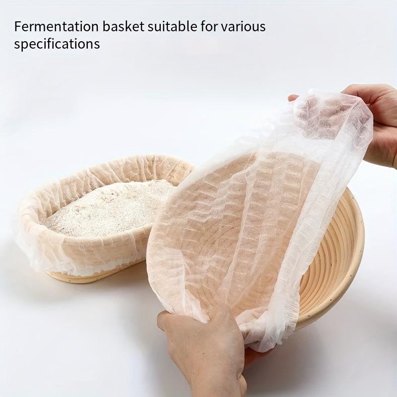Bread Fermentation Cloth Set, Non-woven Material Moisturizing and Heat Retaining Non-stick Dough, Disposable Use Convenient, Clean and Fast, Suitable for Dough Baking. This product is a cloth set, does not include a fermentation basket
